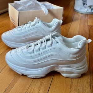Koi chunky white "Lizzie" sneakers, size 7